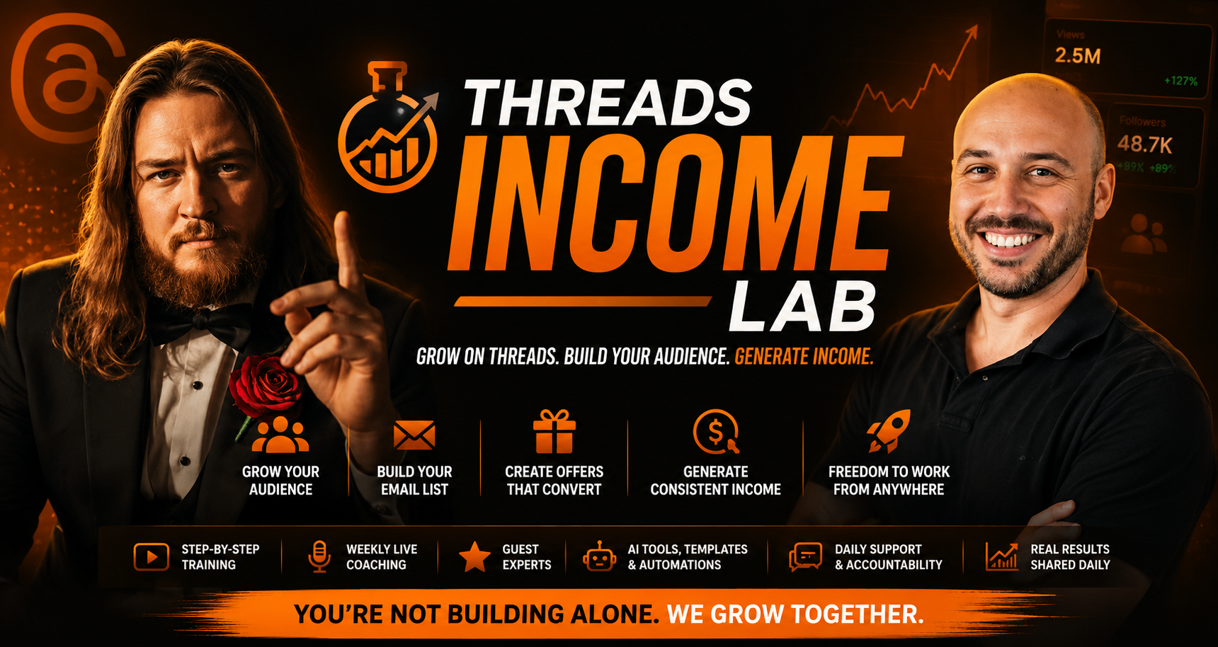 Threads Income Lab | grow on Threads, build your audience, generate income
